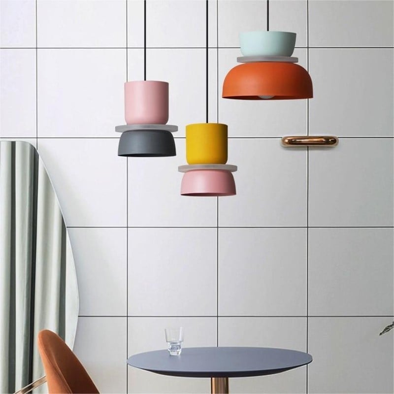 Irina Colorful Bowl Shade Pendant Light