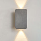Nordic Minimalist Glass Rectangular LED Wall Sconce Light 2-light