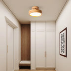 Eir Macaron Round Wood Grain Ceiling Lamp