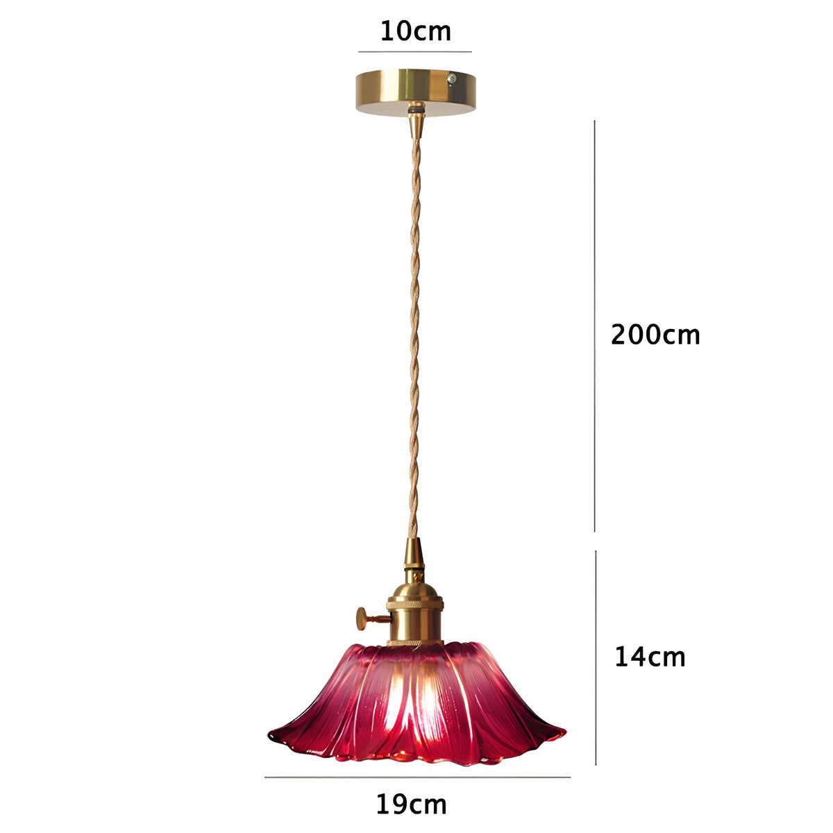 Lotus Glow Vintage Glass Pendant Light