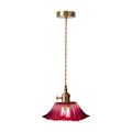Lotus Glow Vintage Glass Pendant Light