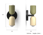 Nordic Macaron Double Head Iron Wall Light