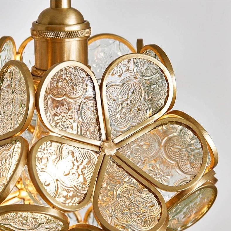 Blooming Nordic Flower Glass Pendant Light