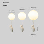 Aria Ceiling Light Bear Balloons White Metal/Acrylic Bedroom