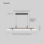 Inari Modern Linear Metal Pendant Light, Black/Gold