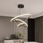 Designer LED Pendant Lamp Chandelier – Modern 3D Ring Form