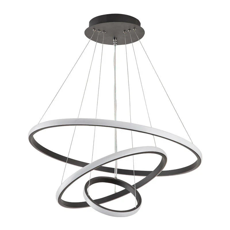 Designer LED Pendant Lamp Chandelier – Modern 3D Ring Form