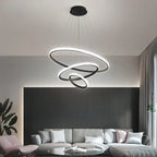 Designer LED Pendant Lamp Chandelier – Modern 3D Ring Form