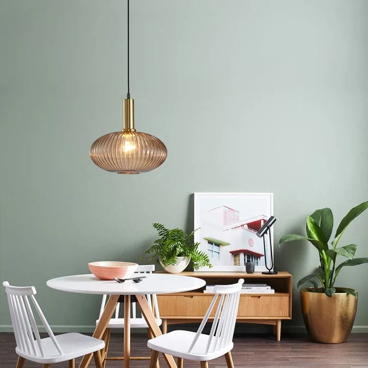 Nordic Colorful Glass Retro Pendant Light