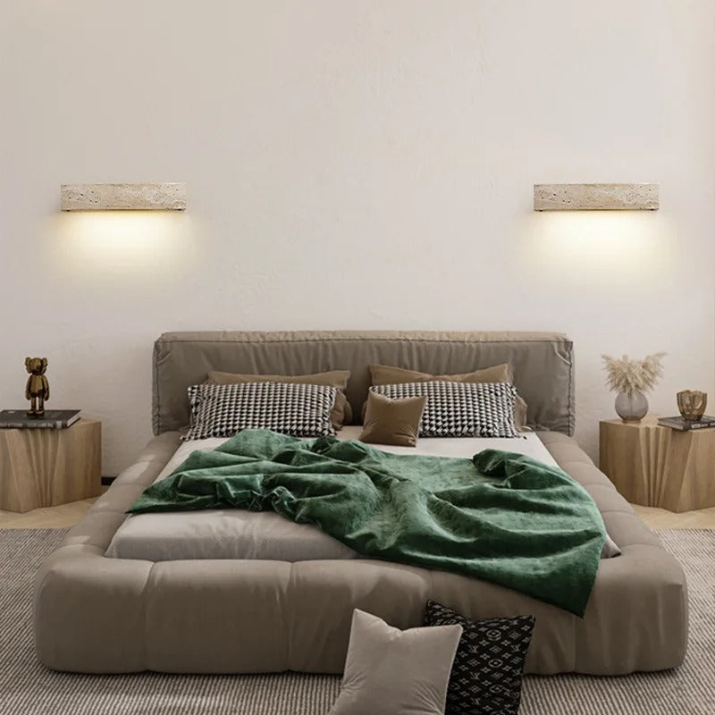 Modern Creative Yellow Travertine Stone Wall Light
