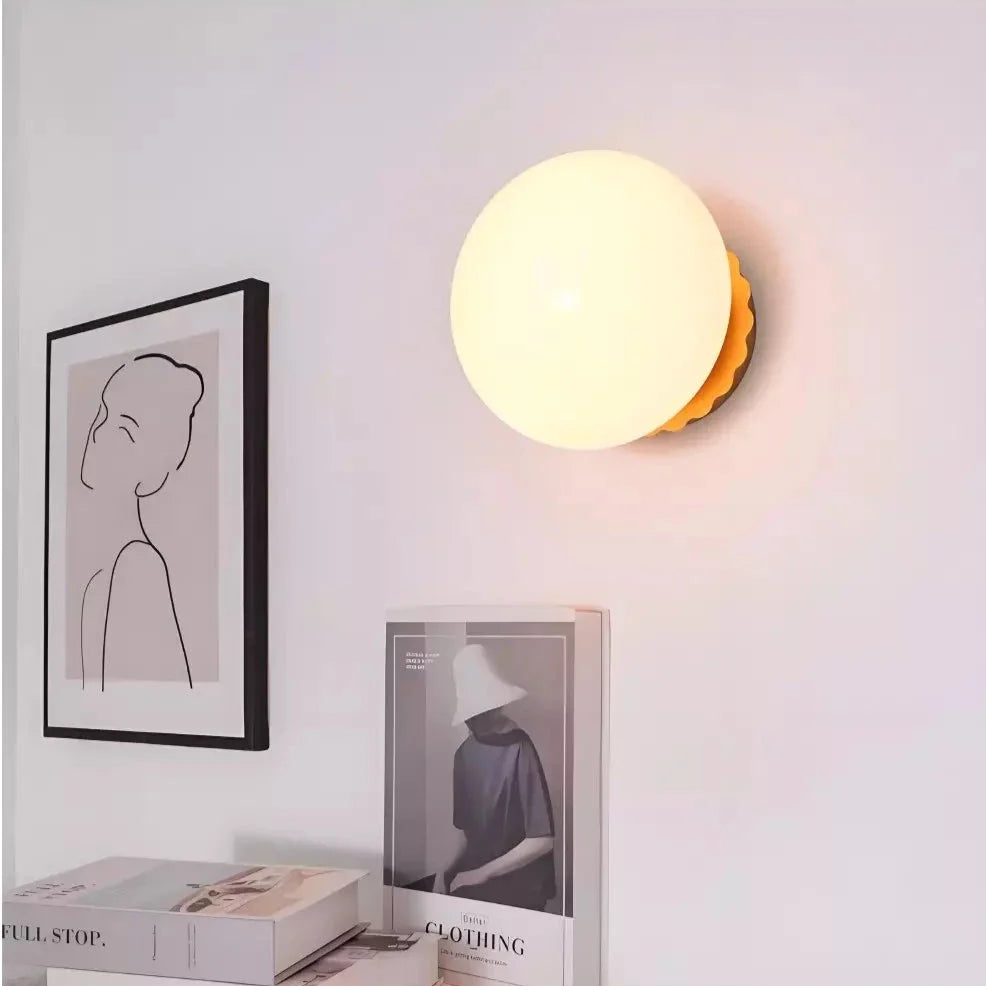 Roselle Nordic Pink Glass Wall Light