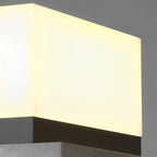 Minimalist Square Waterproof LED Black Modern Solar Post Caps Lights