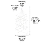 Minimalist Strip Stepless Dimming LED White Modern Chandelier