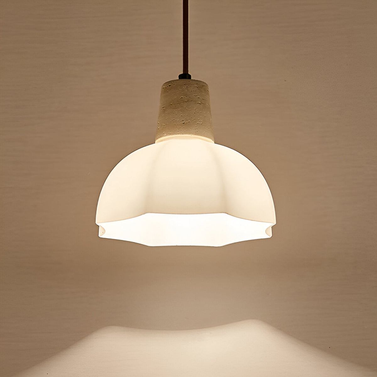 Romantic Flower Travertine Pendant Light