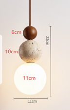 Modern pendant lamp with spherical details