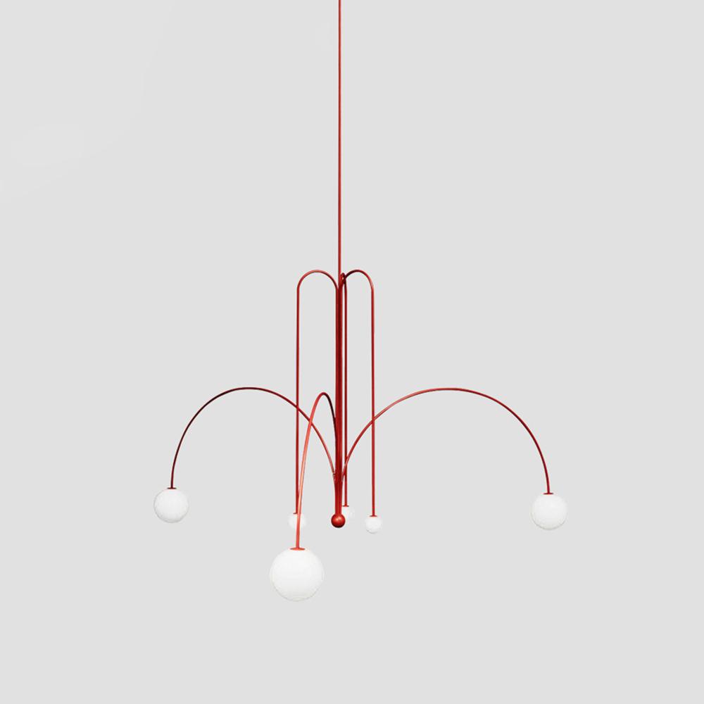 Nordic Gran Finale Nordic White Glass Metal Pendant Light