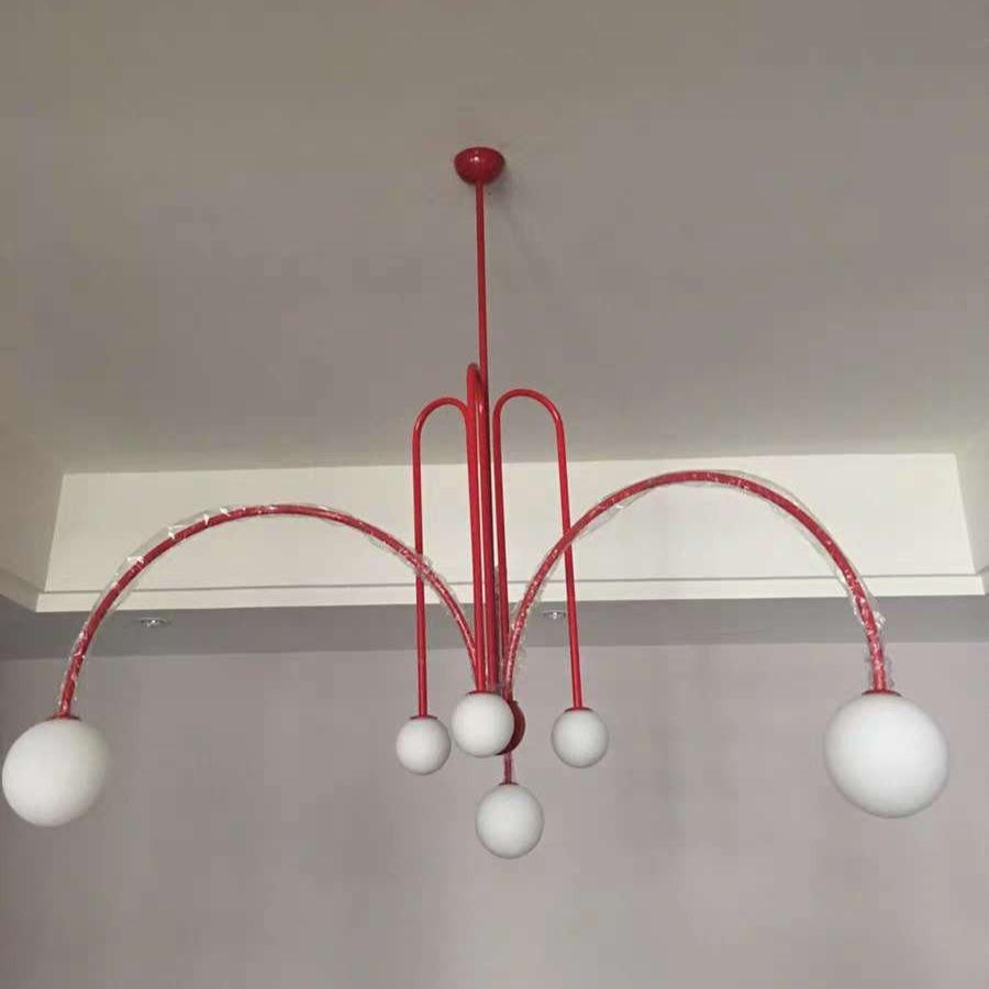 Nordic Gran Finale Nordic White Glass Metal Pendant Light