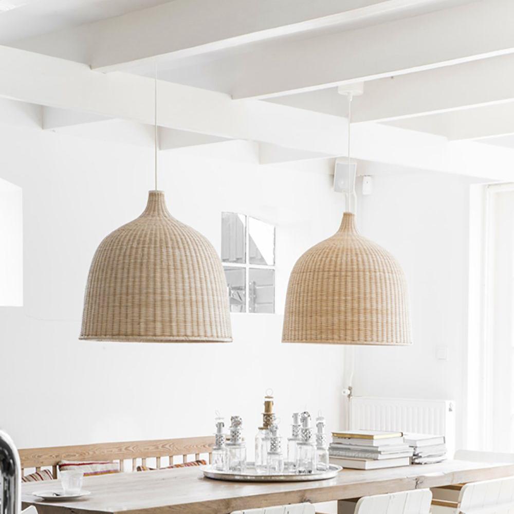 Nordic Rustic Rattan Pendant Light