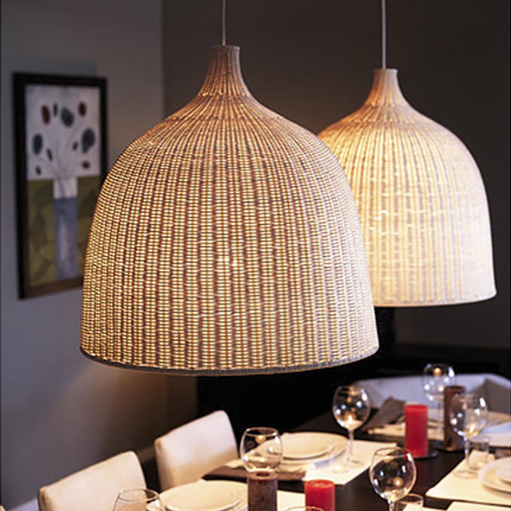 Nordic Rustic Rattan Pendant Light