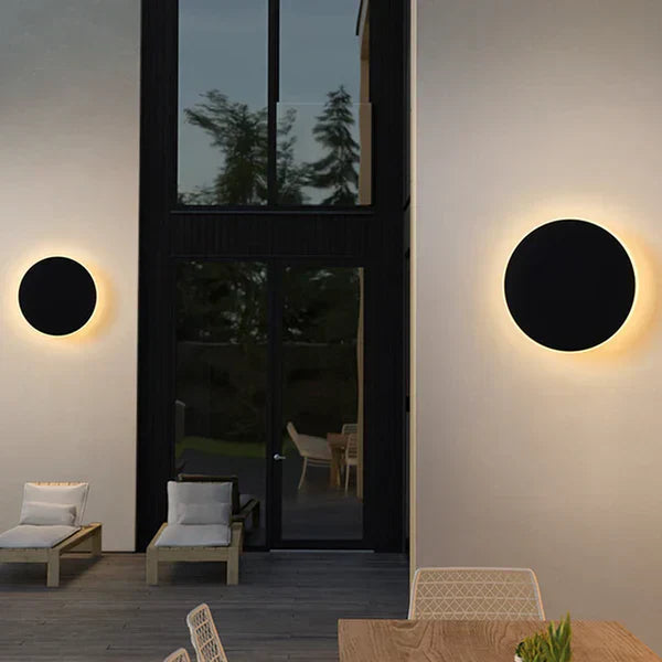 Modern Round LED Wall Sconce – Minimalist Exterior Lighting