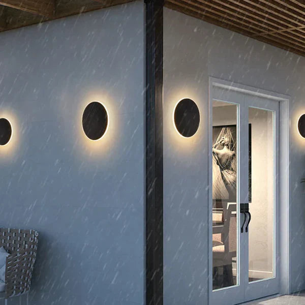 Modern Round LED Wall Sconce – Minimalist Exterior Lighting