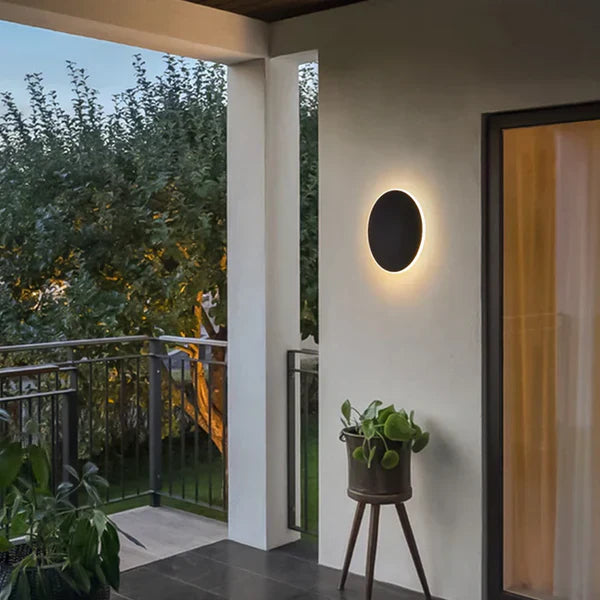 Modern Round LED Wall Sconce – Minimalist Exterior Lighting