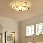 Classic Retro Style Ceiling Lamp with Glass and Brass