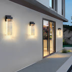 Rectangular Bubble Crystal Waterproof LED Modern Outdoor Wall Sconce
