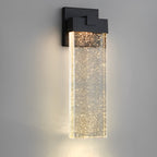 Rectangular Bubble Crystal Waterproof LED Modern Outdoor Wall Sconce