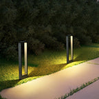 Rectangular Frame Waterproof LED Black Modern Bollard Fixtures Post Lamp