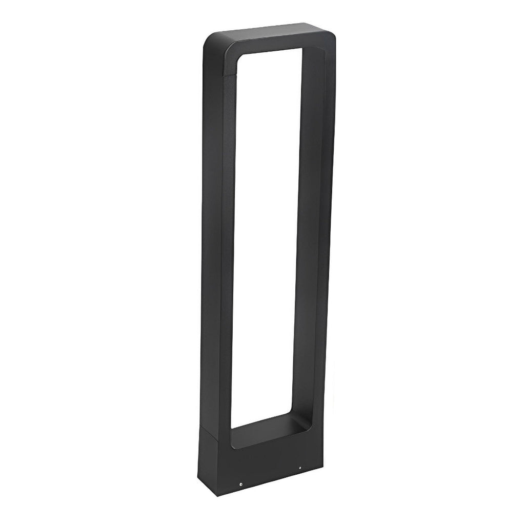 Rectangular Frame Waterproof LED Black Modern Bollard Fixtures Post Lamp