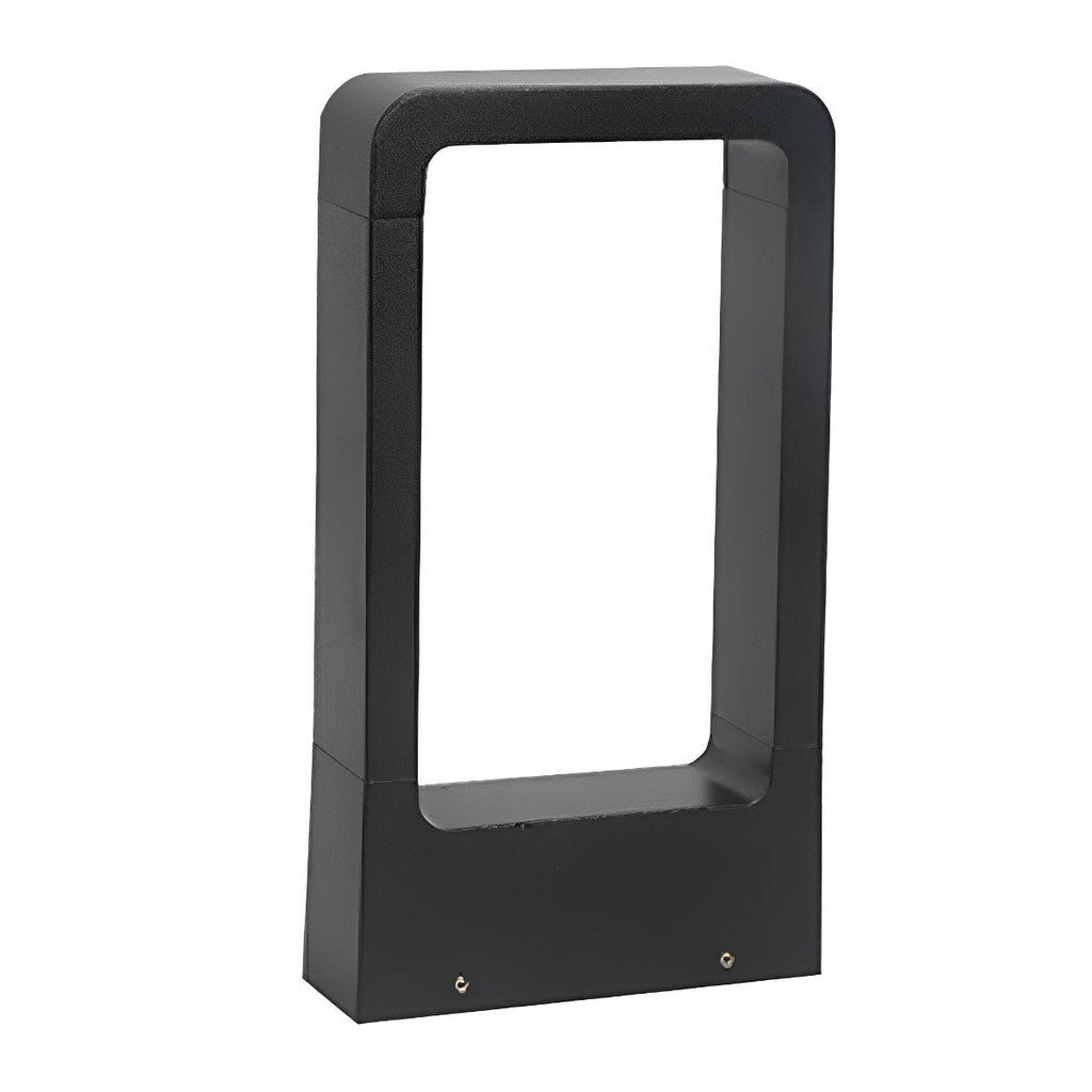 Rectangular Frame Waterproof LED Black Modern Bollard Fixtures Post Lamp