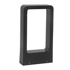 Rectangular Frame Waterproof LED Black Modern Bollard Fixtures Post Lamp