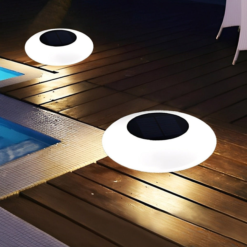 Round Colourful RGB LED Waterproof Solar Modern Outdoor Lights Pool Lights Water Floating Light Pond Lamp