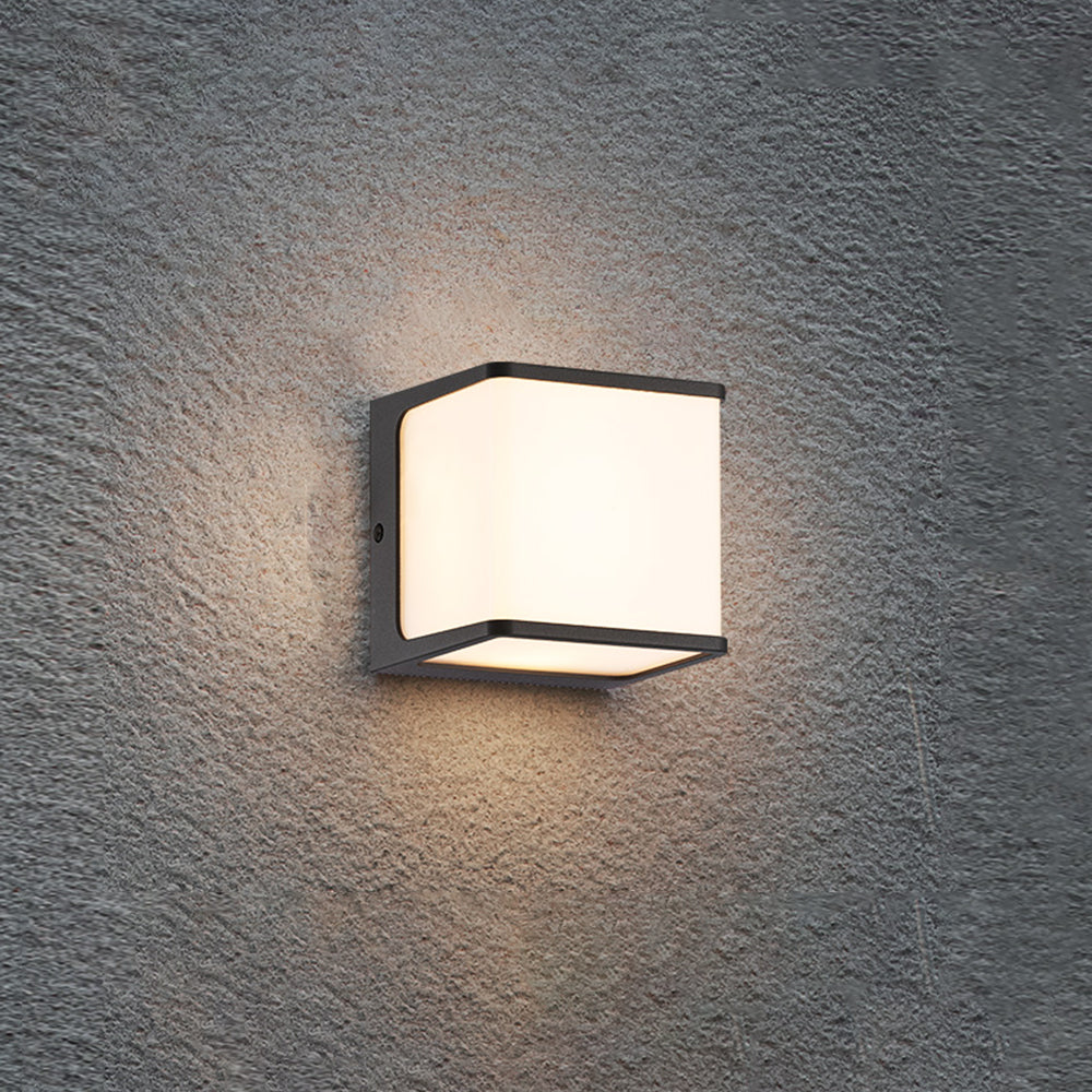 Modern Minimalist Rectangular Acrylic Sensor Solar Waterproof Outdoor Wall Light