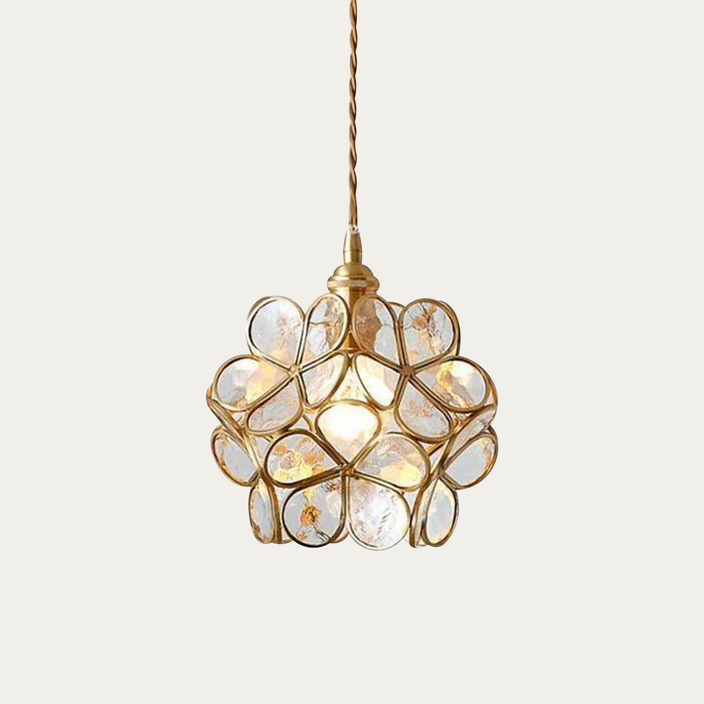Mylene Flower Petal Glass Pendant Light