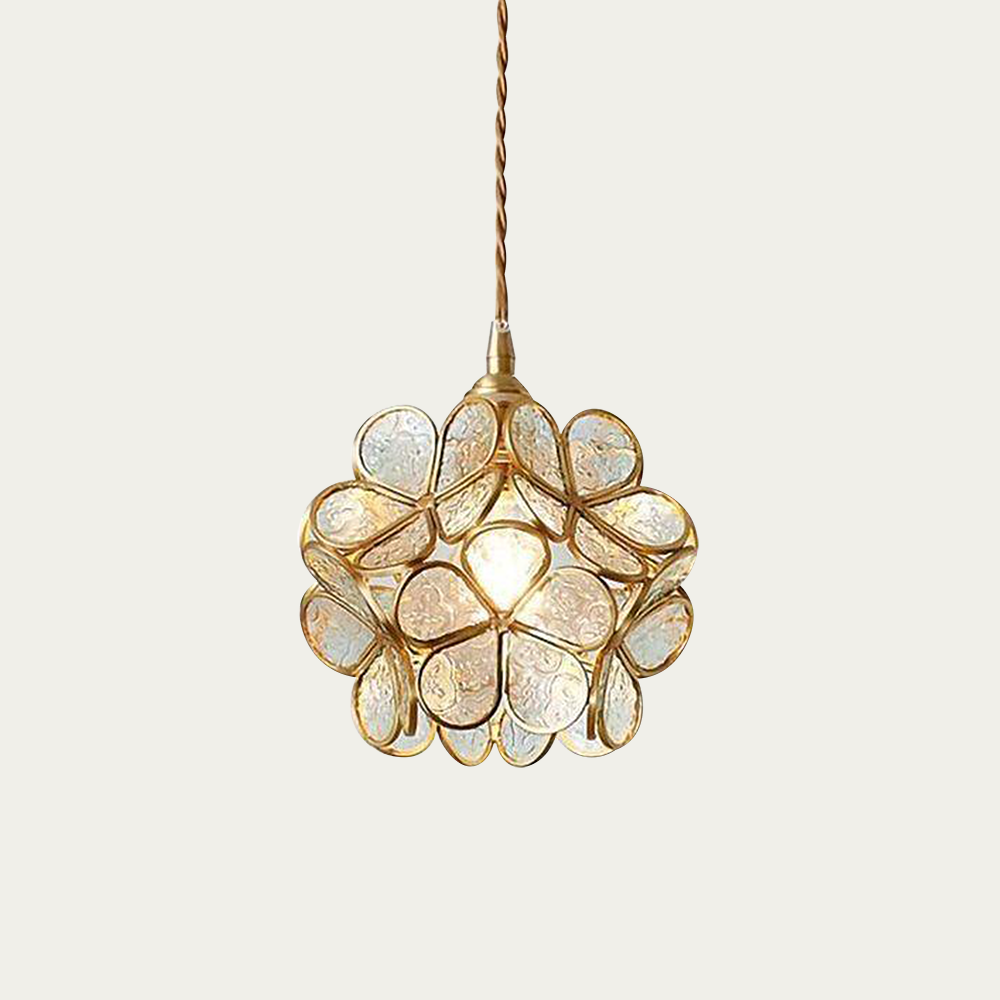 Mylene Flower Petal Glass Pendant Light