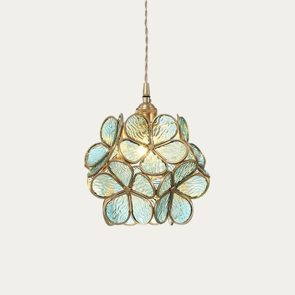 Mylene Flower Petal Glass Pendant Light