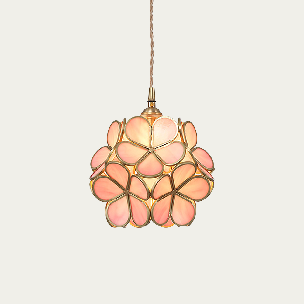 Mylene Flower Petal Glass Pendant Light