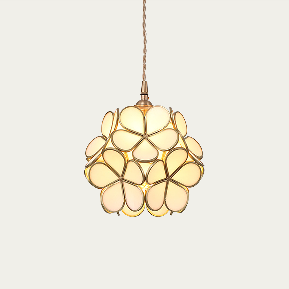Mylene Flower Petal Glass Pendant Light