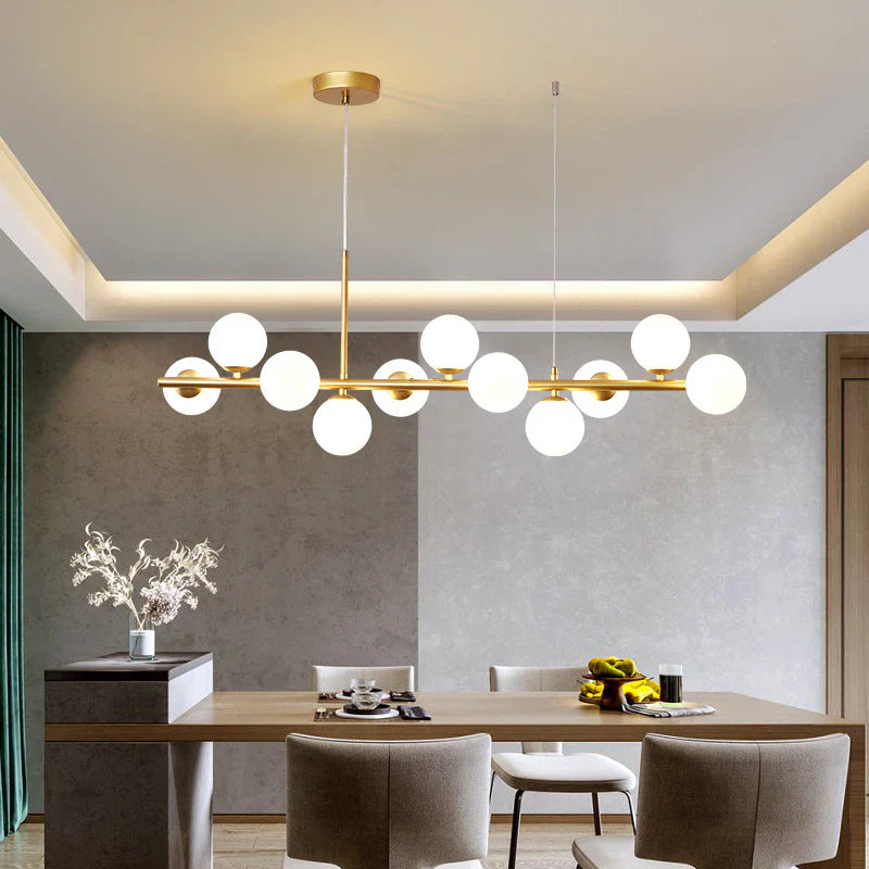 Modern pendant lamp chandelier with spherical shades