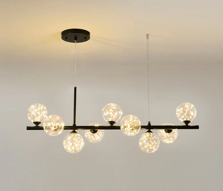 Modern pendant lamp chandelier with spherical shades