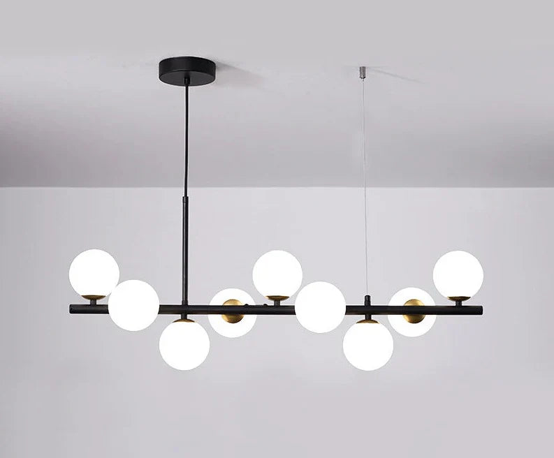 Modern pendant lamp chandelier with spherical shades