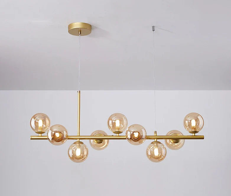Modern pendant lamp chandelier with spherical shades