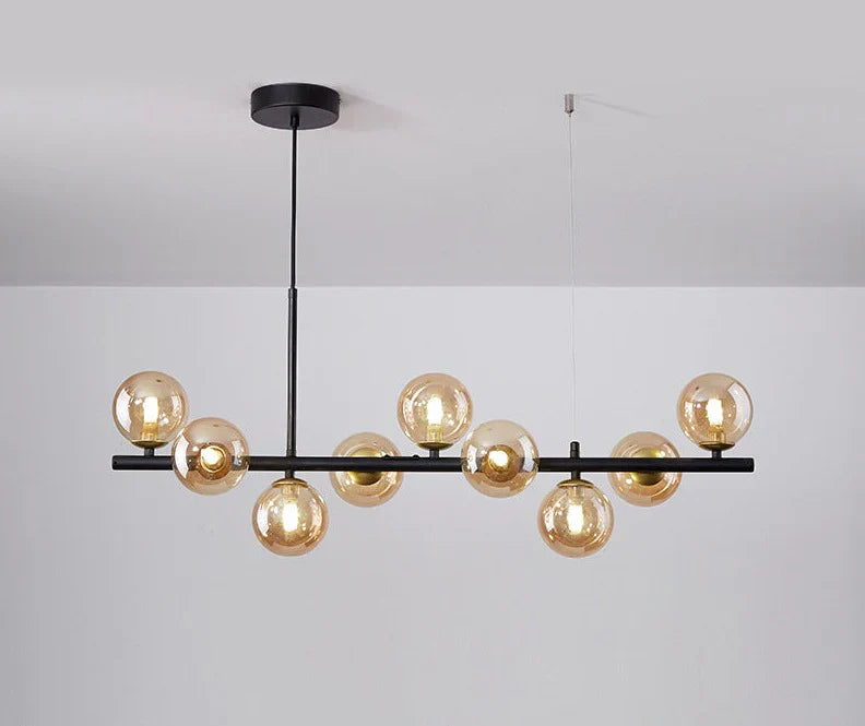 Modern pendant lamp chandelier with spherical shades