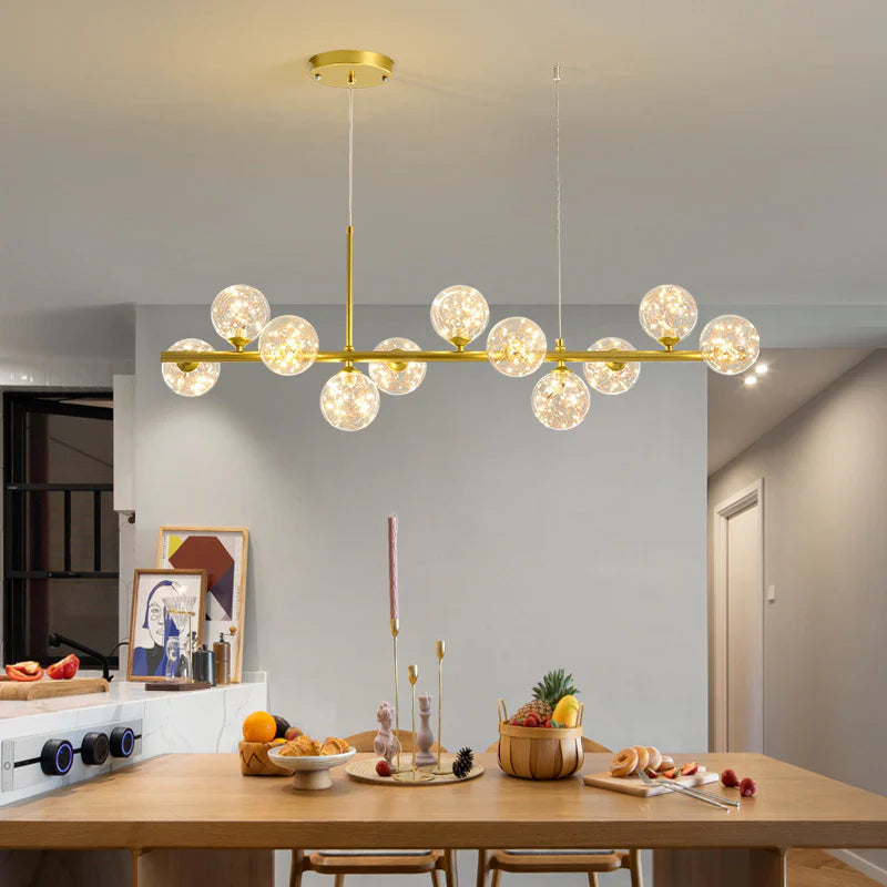 Modern pendant lamp chandelier with spherical shades