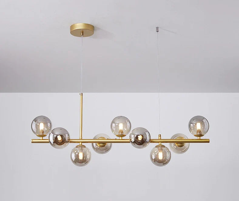 Modern pendant lamp chandelier with spherical shades