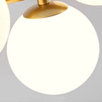 Modern pendant lamp chandelier with spherical shades