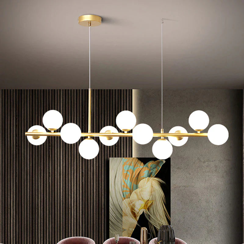 Modern pendant lamp chandelier with spherical shades