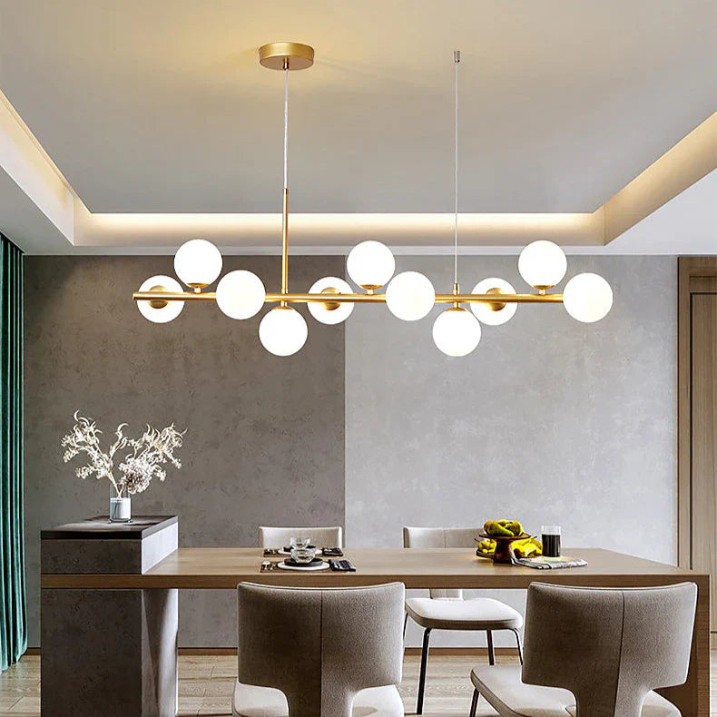 Modern pendant lamp chandelier with spherical shades